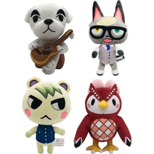 KK Animal Crossing Plush Toy Switches Ketchup Marshals Card Plushie Toy Slider Isabelle Stuffed Doll Birthday Gifts