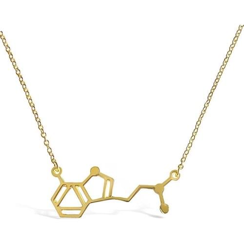 Everfast 1pc The Spirit Molecule DMT Molecule Pendant Necklace Pendants Chemistry Structure Necklace Science Necklaces