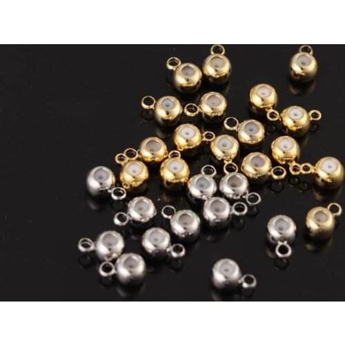 Lacoogh 10pcs/Lot 4/5mm 2 Colors Copper Sterling Spacers Separated Beads DIY Jewelry Making Material Bracelet Accessories