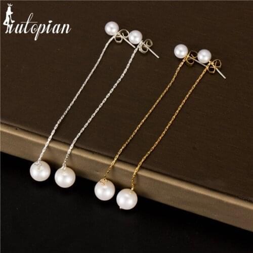 Iutopian Brand Hot Sale Simulated Pearl Earrings Brinco Fashion earrings for women party gift #CLE003