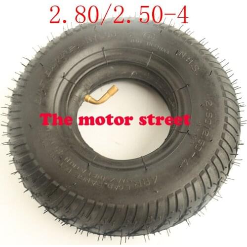 High quality ATV 2.80/ 2.50-4 Tire + Inner TUBE Bent Valve Gas Electric Scooter Bike 2.80/2.50-4 tyre