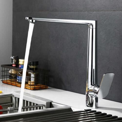 Modern rotary chrome laton faucet kitchen pias 360 degrees cold and hot kitchen rotation mixer basin faucet joint wash