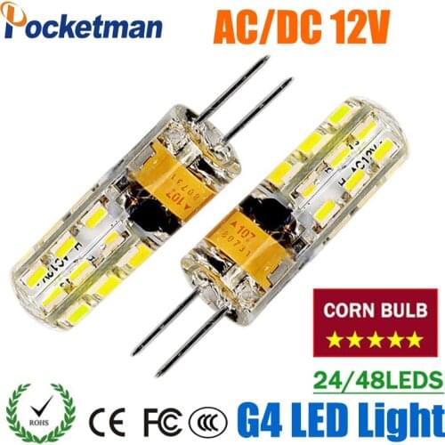 G4 LED Corn bulb 12V Lamp AC/DC Led Bulb Light 3W 6W Spotlight Replace Halogen Lamp 360 Beam Angle Free Shipping