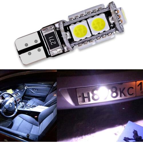 T10 5050 9smd Car Led CANBUS W5W 194 12V Error Free Tail Lights Dashboard Lights Interior Bulbs Wedge Corner Lamp Reading Light