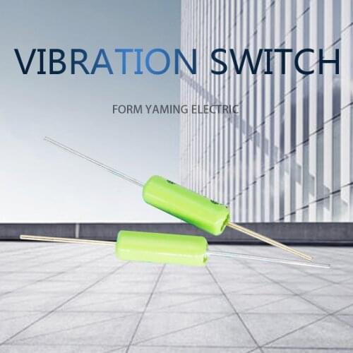 100pcs Green SW-200D Shock Ball Angle Tilt Electrical Vibration Switch Sensor 2 Pins