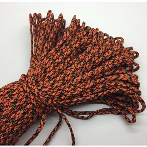 10yds/Lot Mxi color Paracord Bracelets Rope 7 Strand Parachute Cord CAMPING HiKING #Orange+black