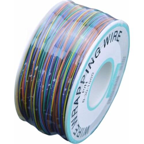 8 color Wrapping Wire 200 Meters AWG30 Cable OK Line PCB Flying Jumper Wire Tinned Copper Solid PVC insulation