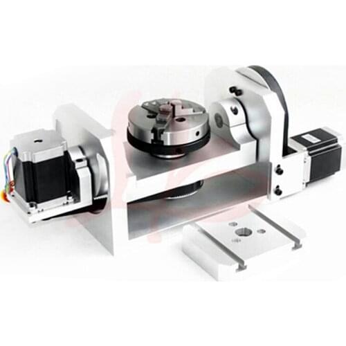 A Aixs B Axis Rotation 100mm 3 Jaw Chuck Table 5 for CNC Milling Machine