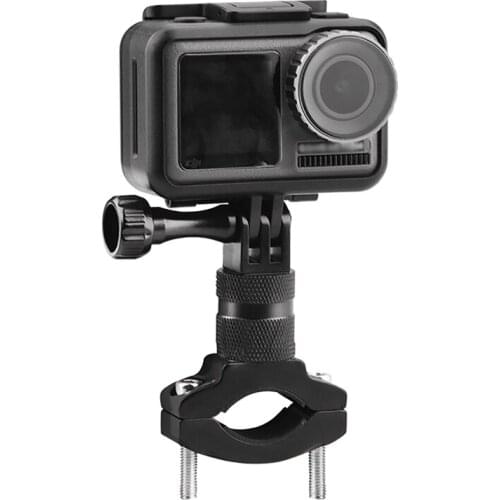 Bicycle Motorcycle Handlebar Aluminum Clip Bracket Mount Holder Clamp for Osmo Action for Gopro Hero 5 6 7 8 Camera