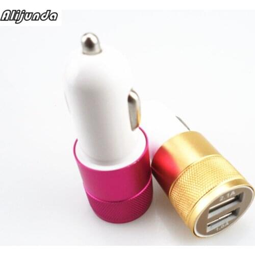 Dual USB car charger 2.1V small steel gun car charger for Ford Focus Fusion Escort Kuga Ecosport Fiesta Falcon EDGE/Explorer