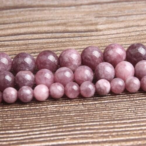 LIng Xiang fashion natural Jewelry Ziyun mother stone Loose beads 6/8/10mm DIY woman bracelet necklace ear stud accessories