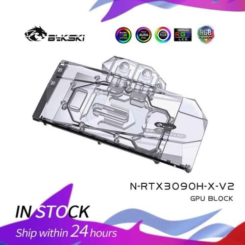 Bykski GPU cooler video card Radiator for ZOTAC/GALAXY/LeadTek/Manli/PNY/Palit/KFA2/Ganiward/MAXSUN3090/3080 RGB N-RTX3090H-X-V2