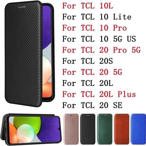 Sunjolly For TCL 10L 10 20 20L 20S 20SE Pro Lite Plus 5G Case Cover coque Leather Flip Card Wallet Stand