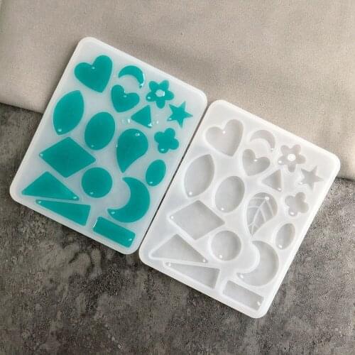 DIY Silicone Mirror Epoxy Leaf Keychain Mold for Jewelry Accessories Tool