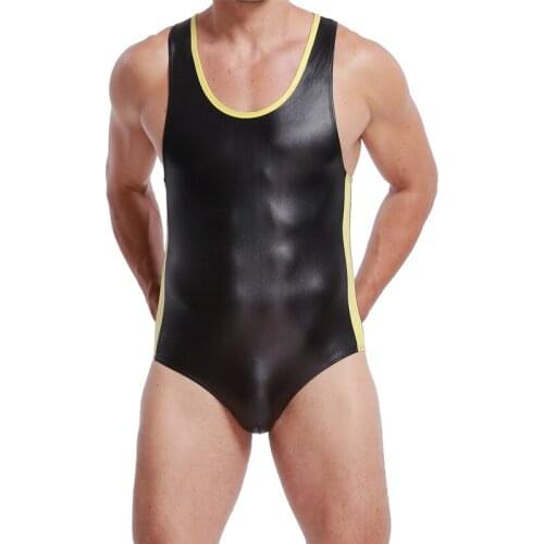 Mens One Piece Swimming Suit Soft Elasticity Swimwear Bathing Suit Fitness Gym Body Sport Wetsuit Jumpsuit Bodysuit