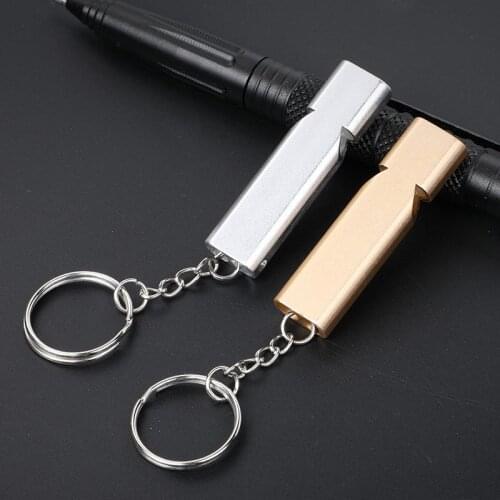 Outdoor Safety Emergency Whistle Outdoor Camping Double Tube High Frequency Survival Whistle Self-defense Tools Self-help