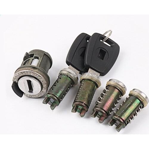 Fiat full car lock core flat milling key Replace car door lock core ignition lock core lock cylinder