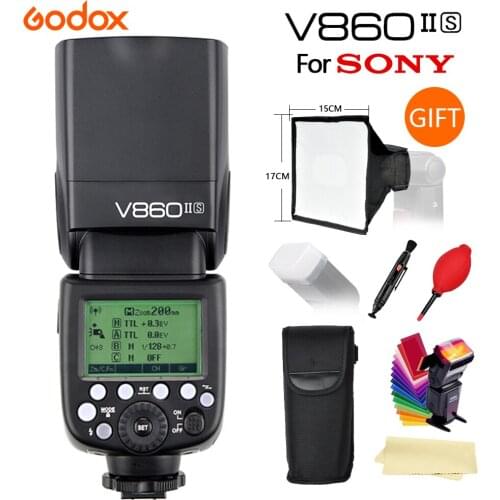 Godox V860II-S Camera Flash speedlite TTL HSS 2.4G Li-ion Battery for Sony DSLR Cameras+SUPON Free Gift Kit