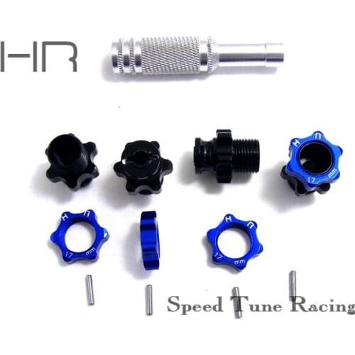 Light Weight 6061-T6 Aluminum 17mm Hex Wheel Hubs for the 1:10 scale Traxxas 4x4 models