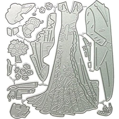 Lovers Metal Cutting Dies Stencil DIY Scrapbooking Album Paper Card Template Mold Embossing Craft Decoration Q1FD