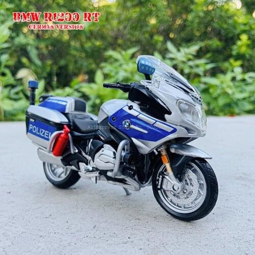Maisto 1:18 BMW Yamaha R1200 RT Police motorcycle series Silvardo original authorized simulation alloy motorcycle model toy car