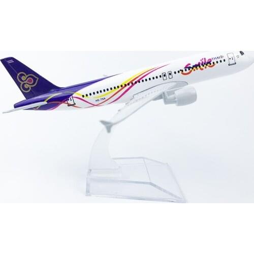 16cm Metal Alloy Plane Model Air Smile Thai A320 Airways Aircraft Airbus 320 Airlines Airplane Model w Stand Gift
