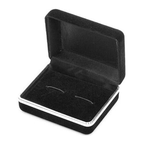 Fashion Velvet Cufflinks Box Cuff link Gift Boxes Black Blue Mens Jewelry Accessories Wholesale 60pcs/lot