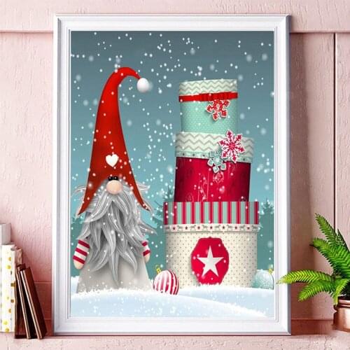 Christmas Santa Claus Printed 14CT Cross Stitch Kit DIY Embroidery Hobby Handmade Painting Needlework Counted Different Package