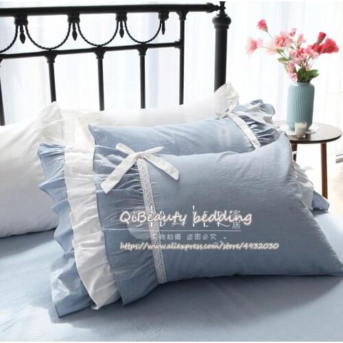 Nordic classic solid color cotton pure cotton thick single pillowcase Decoration for home