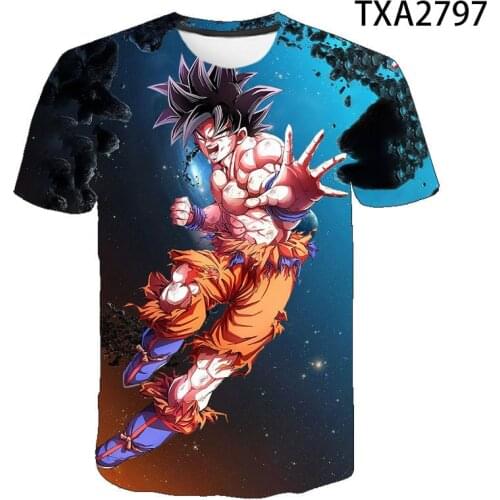 2020 New Summer 3D Printed T Shirts Cool Men Women Children DBZ Anime Dragon Shirt Casual Short Sleeve Tops Boy Girl Kids Tee