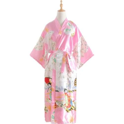 Peacock Women Bathing Kimono Robe Sleep Clothes for Female Long Housecoat Loungewear Party Gown