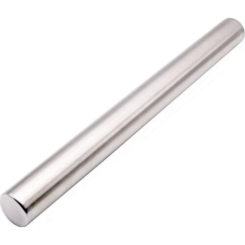 Food Safe 40cm Stainless Steel Rolling Pin Baking Cake Pizza Cookie Pastry Accessories Non-stick Hand Dough Roller Kitchen Tools