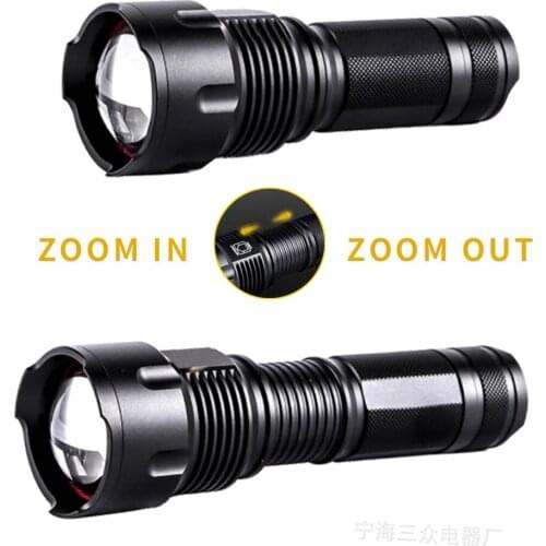 Super Bright L2 LED Flashlight Outdoor Portable Zoom Torch Rechargeable Searchlight For Camping Hiking Indoor Activitves