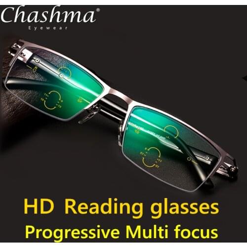 High-end Adjustable Visual Bifocal Progressive Reading Glasses Men Multifocal Glasses