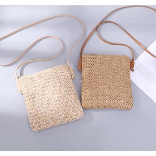 New Women Straw Bags Flap Messenger Crossbody Bags Rattan Handbags Casual Beach Holiday Shoulder Bag For Women