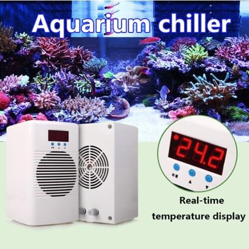 110-240V Water Cooler & Warmer Aquarium Chiller For Below 20L 30L Marine Tank Coral Reef Shrimp Tank Water Temperature