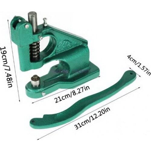 2set Grommet Eyelet Machine 3 Die (6/10/12mm) +1500 Grommets Eyelet Hand Press Leather Craft Tools