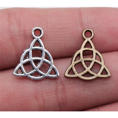 20pcs 16x14mm Charm Triquetra Sign Triquetra Amulet Charms For Jewelry Making Triquetra Symbol Charms