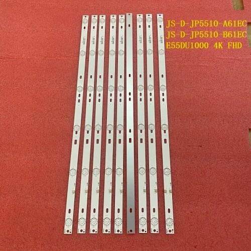 5set=45pcs LED backlight strip for PEERLESS 55 Smart TV 5530 JS-D-JP5510-A61EC/B61EC E55DU1000 4K FHD