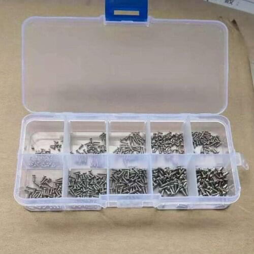 500/set M1 M1.2 M1.4 M1.7 nickel plated Mix Phillips Head Micro Screws Round Head Self-tapping Electronic Small Wood Screws Kit