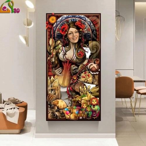 5d Diamond Embroidery Goddess of Bread Diamond Painting Kits Beautiful Woman Mosaic Picture Of Rhinestones Beaded Needlework