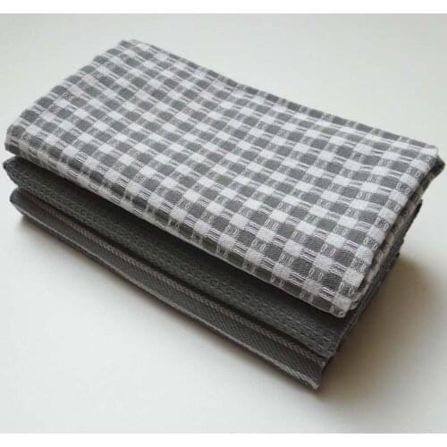 6pcs/lot Cotton Fabric Grid Table Napkin Placemats Serviette Tea Towel Napkins for Decoupage Photography Backgroud 45x65cm