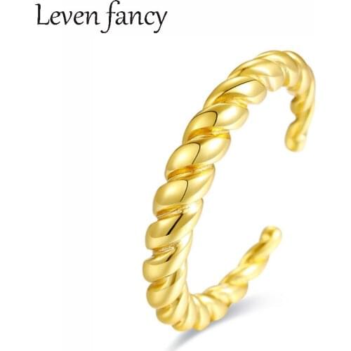 925 Sterling Silver Sleek Twisted Rope Ring Adjustable Eternity Band Stackable Thumb Forefinger Rings for Women