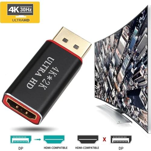 4K DP To HDMI-compatible Adapter Displayport Display Port To HDMI-compatible Connector Converter Cable For PC Notebook Laptop