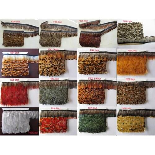 Free shipping wholesale high quality natural 10yards natural Pheasant feather Ribbon decorative 2-3inch/5-8cm Width Accessories