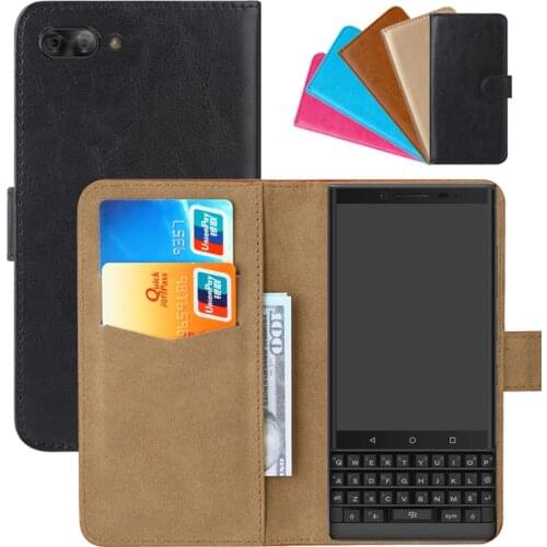 Luxury Wallet Case For BlackBerry KEY2/KEY2 LE PU Leather Retro Flip Cover Magnetic Fashion Cases Strap