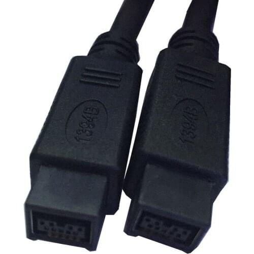 Black IEEE 1394 Firewire 800 to Firewire 800 Cable, 9 Pin/9Pin Male / Male 10 FT
