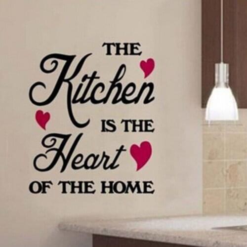 Home Decor Decorative Adesivo De Parede PVC Wall Sticker Kitchen Letters Stickers Kitchen Decoration Sticker Wall Decal