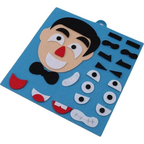 Hot Sale 3D Parents Kids Five Sense Organs DIY Assembling Puzzles Jigsaw Children Recognition Training Educational Toys 1Set