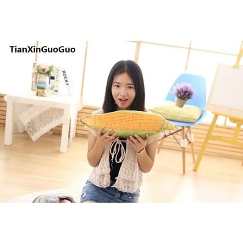 Creative Dimensional corn about 50cm plush toy,zipper closure, soft throw pillow home decoration birthday gift h2700